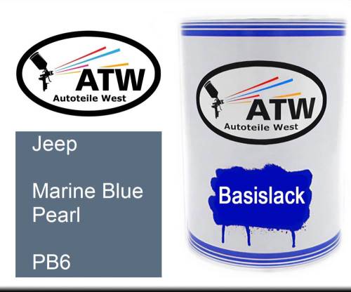 Jeep, Marine Blue Pearl, PB6: 500ml Lackdose, von ATW Autoteile West.